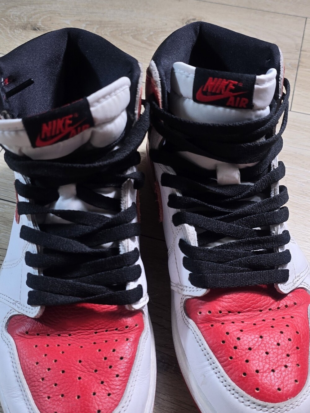 Nike Red, White & Black Retro High-Top Sneakers